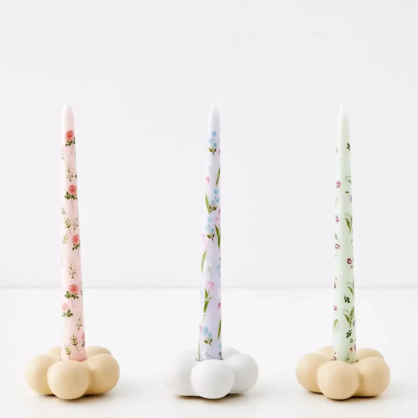 Bouquet Soy Taper Candle 4 Pack Sage