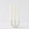Candelabra Ceramic Taper Candle Holder White