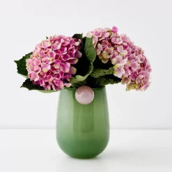 Droplet Medium Coloured Glass Vase Teal