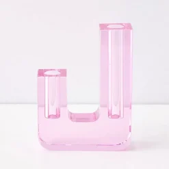 Infinity Crystal Cut Coloured Vase Pink