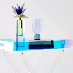 Kaleidoscope Ombre Acrylic Vase Navy/Green