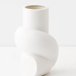 Knot Ceramic Vase White