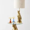 Leon Leopard Resin Table Lamp Gold