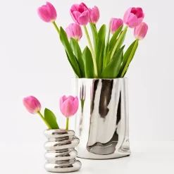 Mercury Metal Vase Silver