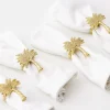 Miami Metal Napkin Rings Gold