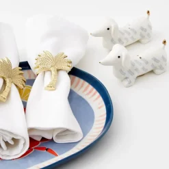 Miami Metal Napkin Rings Gold