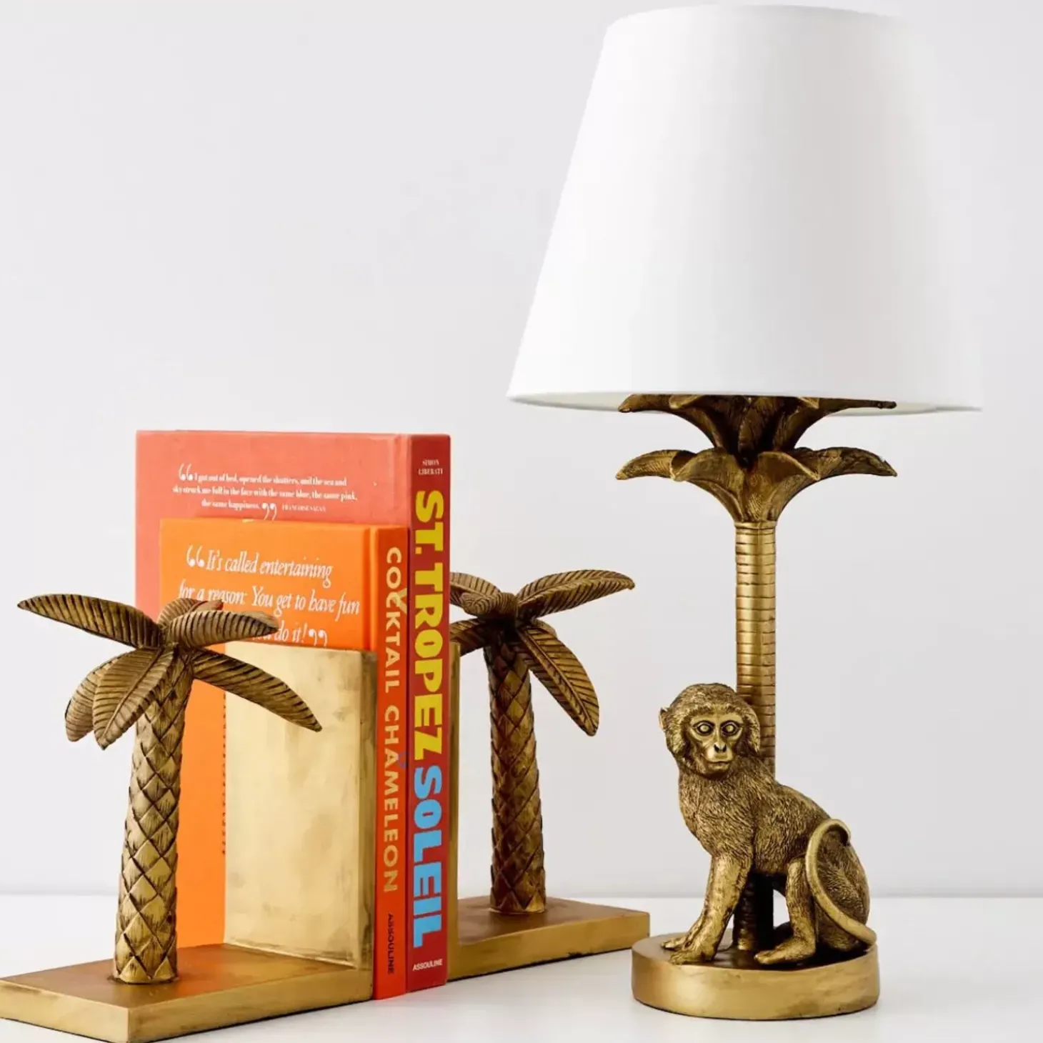 Miami Resin Bookends Gold