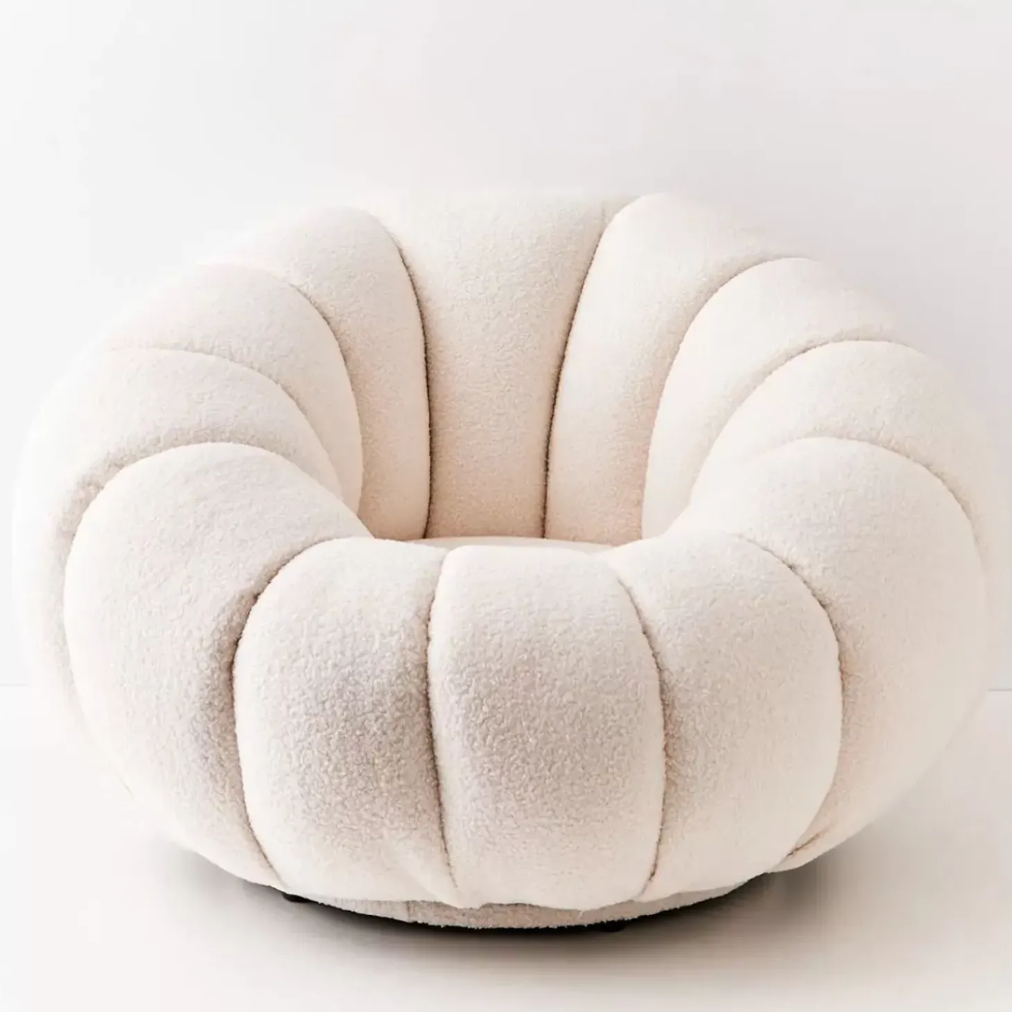 Pumpkin Accent Chair White