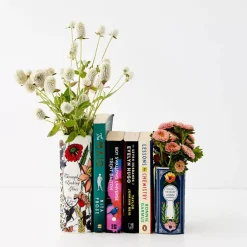 Secret Garden Ceramic Book Vase Navy