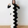 Squiggle Floor Runner Black/Cream